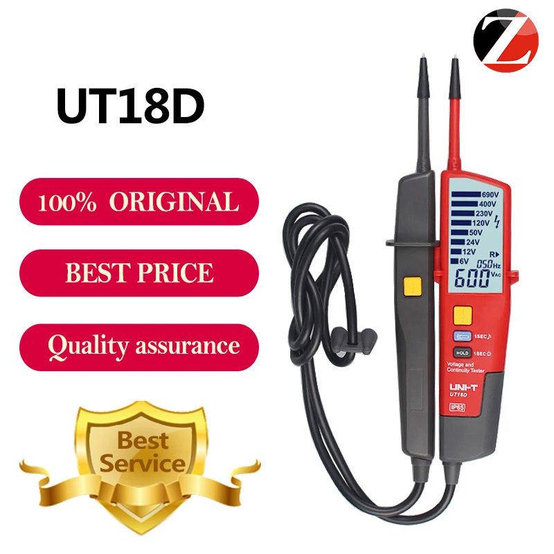 

UNI-T UT18D Voltage And Continuity Testers UT18D Auto Range Voltage Meters UNI-T UT18D Volt Detectors Pen LED/LCD UT18D