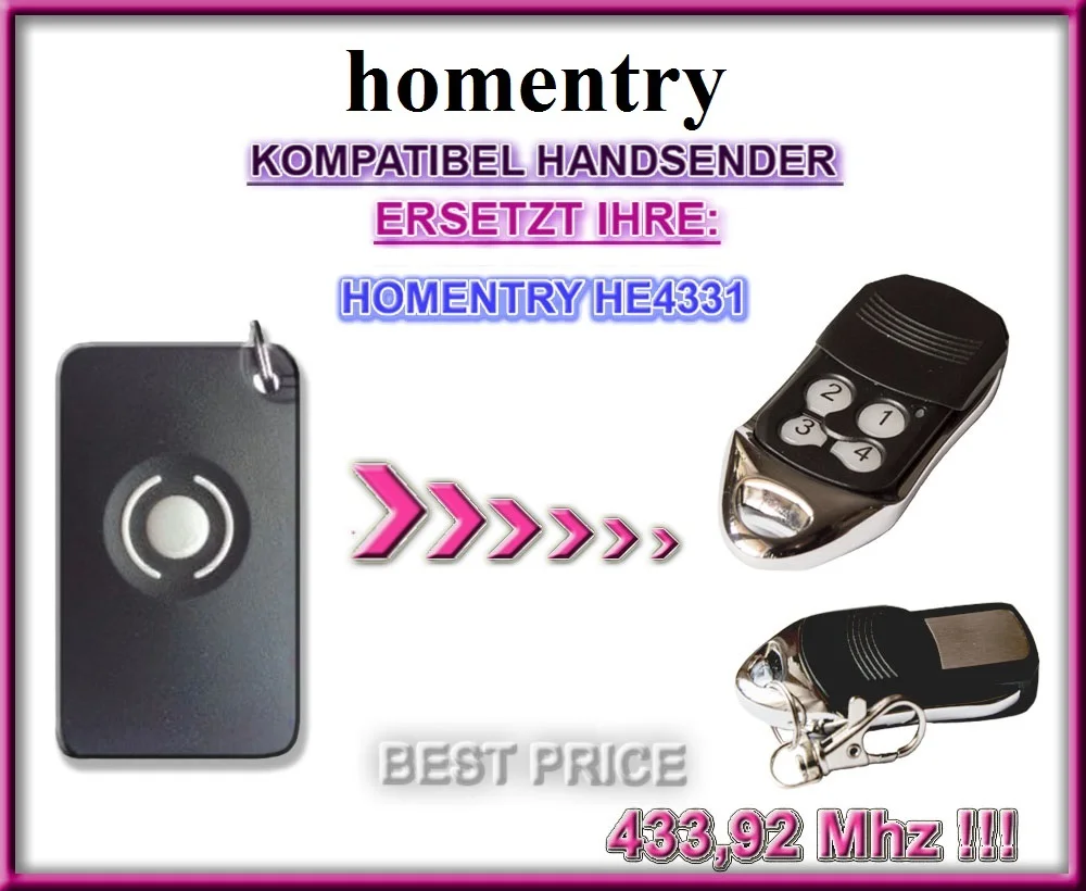 

for HE60 HE60R HE4331 HE60ANZ compatible remote control 433.92Mhz