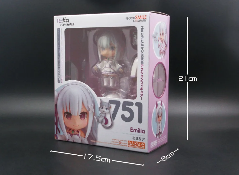 GZTZMY Emilia Re Zero Q Version Action Figure Relife In A Different World From Zero Toy Japanese Anime Figures Action Model Toy (3)