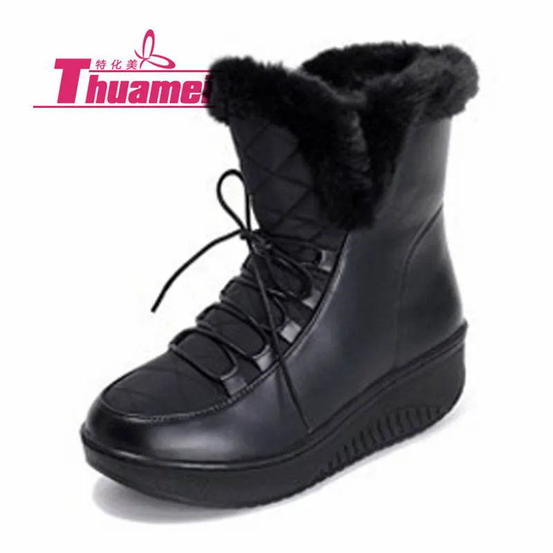 

Platform Low Thick Heels Sexy Motorcycle Chain Women Boots Women's fashion Ankle Autumn Boots Shoes Woman Botas Brown #Y0773230F