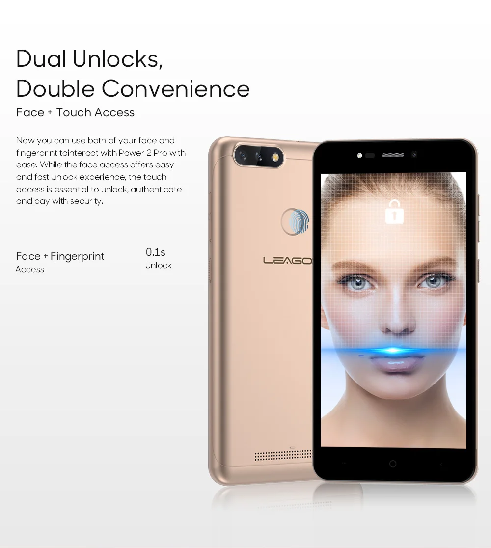 LEAGOO power 2 Pro 4000 &quotHD 5 мАч В в/2A Quick Charge Android 8 1 MT6739 4 ядра смартфон 4G ГБ + 16 8MP OTG уход за