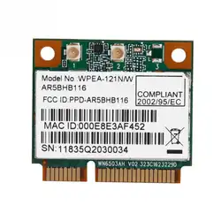 Dual Band 300 Мбит 2T2R 2,4/5 ГГц сети Mini PCI-E WI-FI карты AR5BHB116 Беспроводной карты