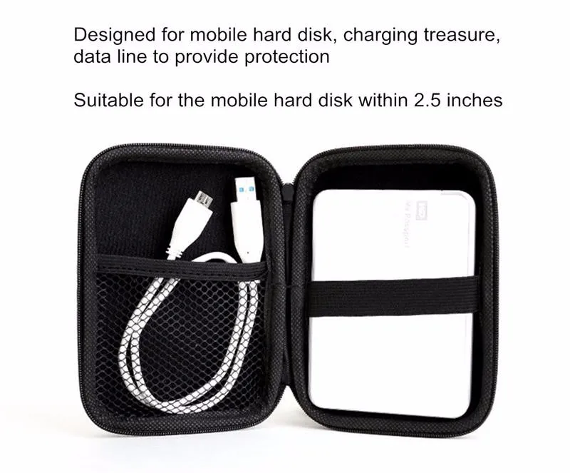 2,5 ''мобильный жесткий диск HDD сумка Чехол Коробка посылка USB 3,0 кабель Защитная силиконовая крышка HDD корпус