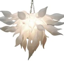 Итальянская Белая люстра из муранского стекла, китайский поставщик, дешевая ручная выдувная стеклянная люстра для художественного декора, светодиодный светильник