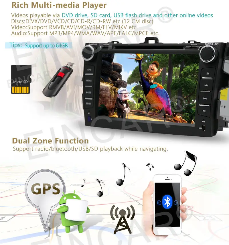 Clearance In Dash Car DVD GPS Navigation Wifi Radio Android 6.0 For Toyota Corolla 07-13 12 Clearance In Dash Car DVD GPS Navigation Wifi Radio Android 6.0 For Toyota Corolla 07-13 12