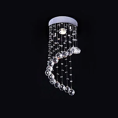 

1 Light Artistic Modern LED K9 Crystal Ceiling Lights With 1 Light For Living Room Bedroom Lustre De Cristal,GU10 Bulb Included