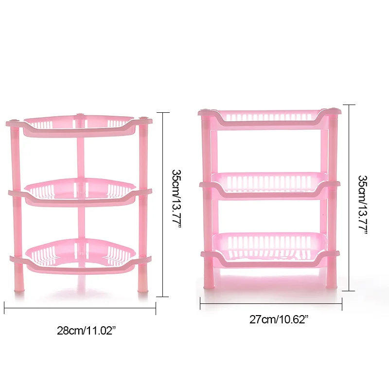 Пластиковая универсальная полка со съемной трещинкой, треугольная форма, полка для хранения ванной комнаты, многослойная кухонная боковая полка