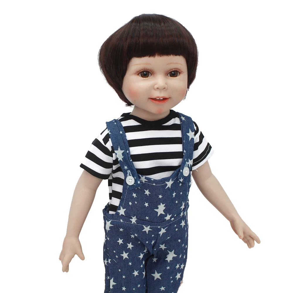 43 см для ухода за ребенком для мам Ростовая кукла парики теплостойкая проволока короткие темно-каштановые волосы для 18 дюймов американская кукла с 26 см окружность головы