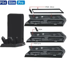 Вертикальная подставка вентилятор охлаждения двойной зарядная станция для Playstation 4/PS4 Pro/PS4 Тонкий Dual Применение с охлаждения и зарядки Системы