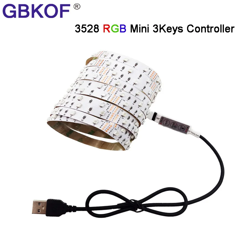 

USB Cable LED Christmas stripe light lamp 5V SMD3528 5050 30 leds 60 LED 120 LED Flexible Strip Light TV Background Lighting Kit