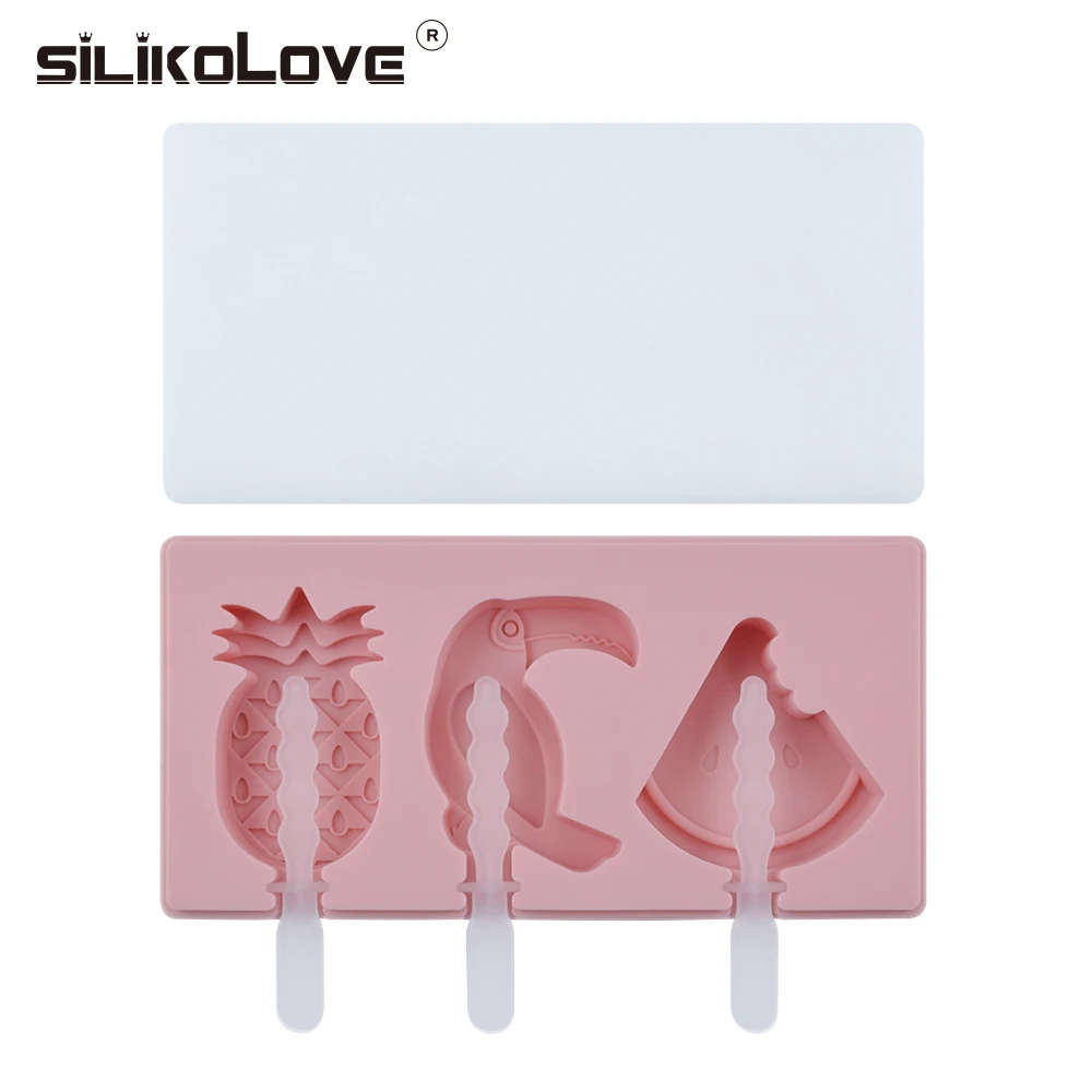 SILIKOLOVE силиконовые формы мороженого с крышкой лоток DIY ручной работы фруктовый