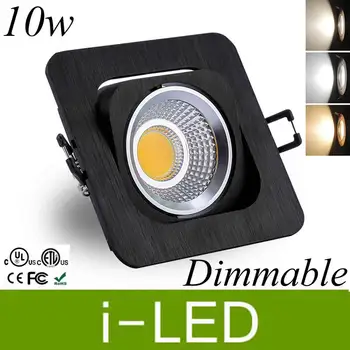 

Black Shell 10w Led Cob Downlights Led Dimmable fixture ceiling spot light 800LM AC85-265V 12V Warm Natural White + Driver UL CE