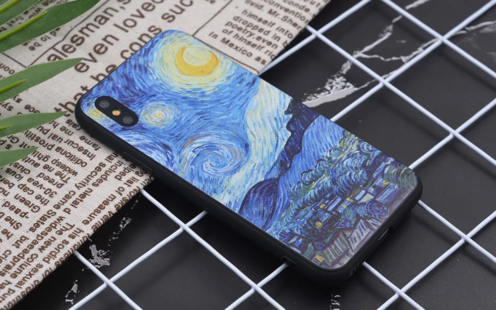 Чехол для iPhone 11 Pro, чехол для iPhone 5, 5S, 6, 6 S, 7, 8 Plus, X, XS, Max, Van Gogh, чехол для iPhone 7, мягкий чехол из ТПУ для iPhone XR, чехол