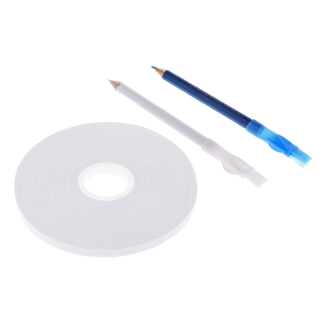 3Pcs Tailors Chalk Pen Pencil Double Sided Tape For Sewing Dressmaking Craft