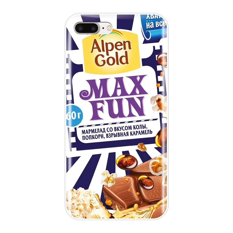 For iPhone 6 S 6S 7 8 X XR XS Max Case Silicone Funny Chocolate Russian Soft Cover For Apple iPhone 8 7 6S 6 S Plus Phone Case