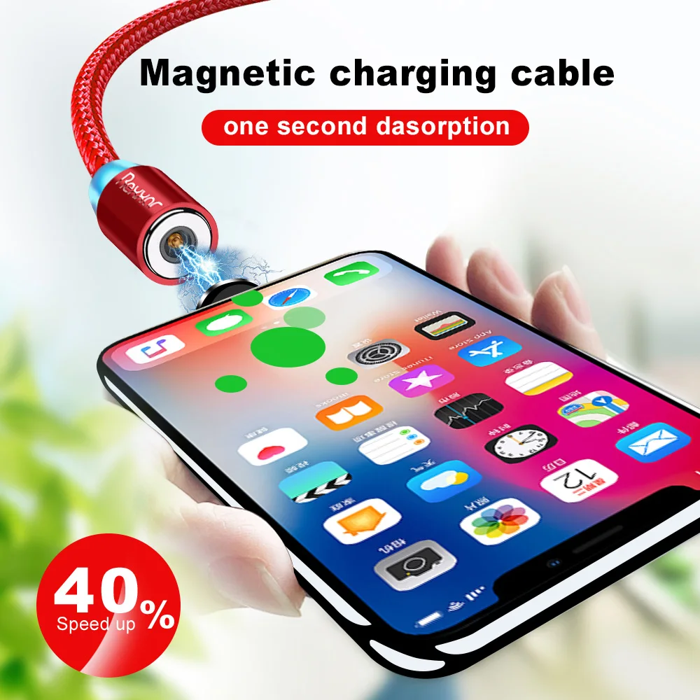 Rexxar 1 м Магнитный зарядный кабель Micro USB кабель для iPhone X 7 XR XS Max Magnet charger usb type C кабели светодиодный шнур для зарядки