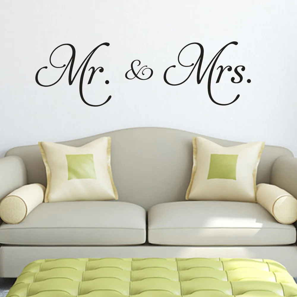 

Wall sticker Mr Mrs Removable Art Vinyl Mural Home Room Decor Wall Stickers room decoration house decoration naklejki na sciane