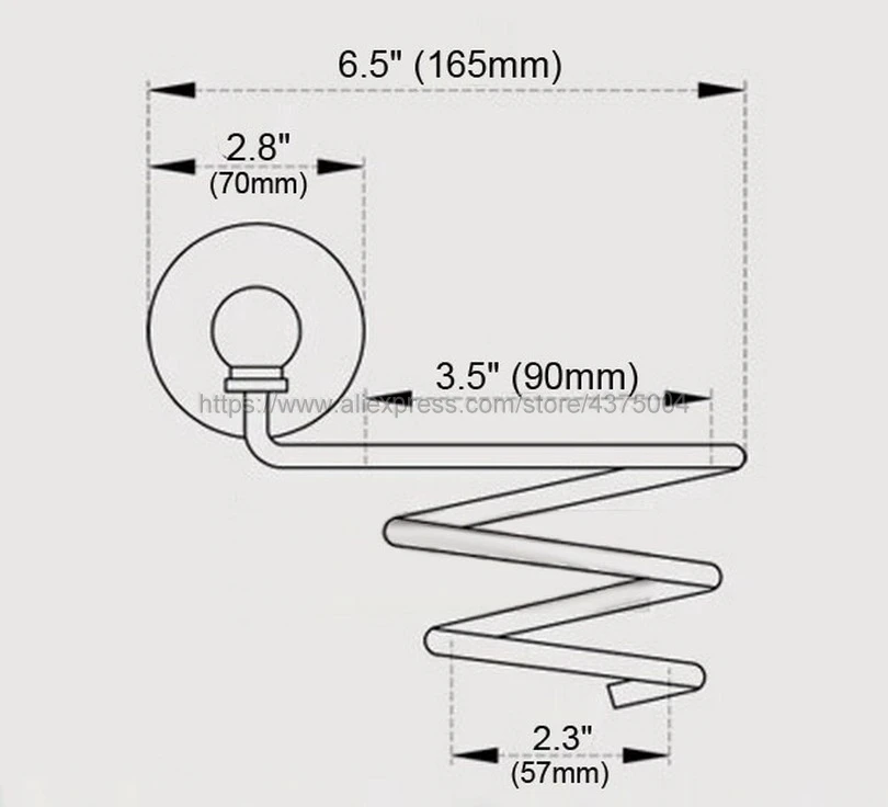 Wall Mounted Brass Antique Hair Dryer Holder Bathroom Wall Suction Hair Dryer Shelf Nba272