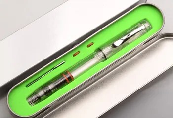 

Caliarts Ego F Nib Transparent Piston Ink Fountain Pen Ink pen Gift Package School Office Accessories Pen Supplies