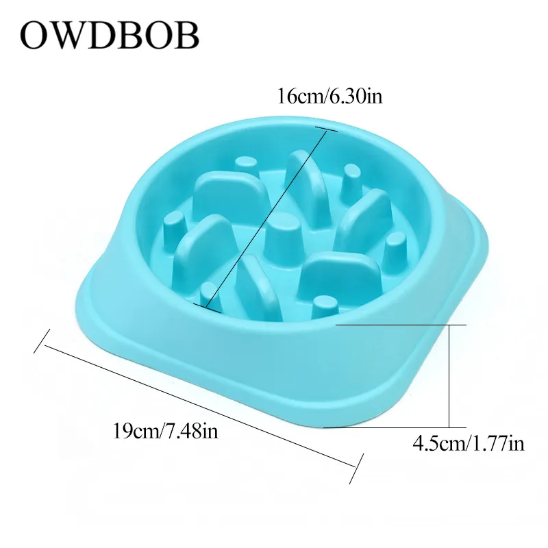 OWDBOB анти дроссель для кормления собаки миски еды щенок медленно едят питатель