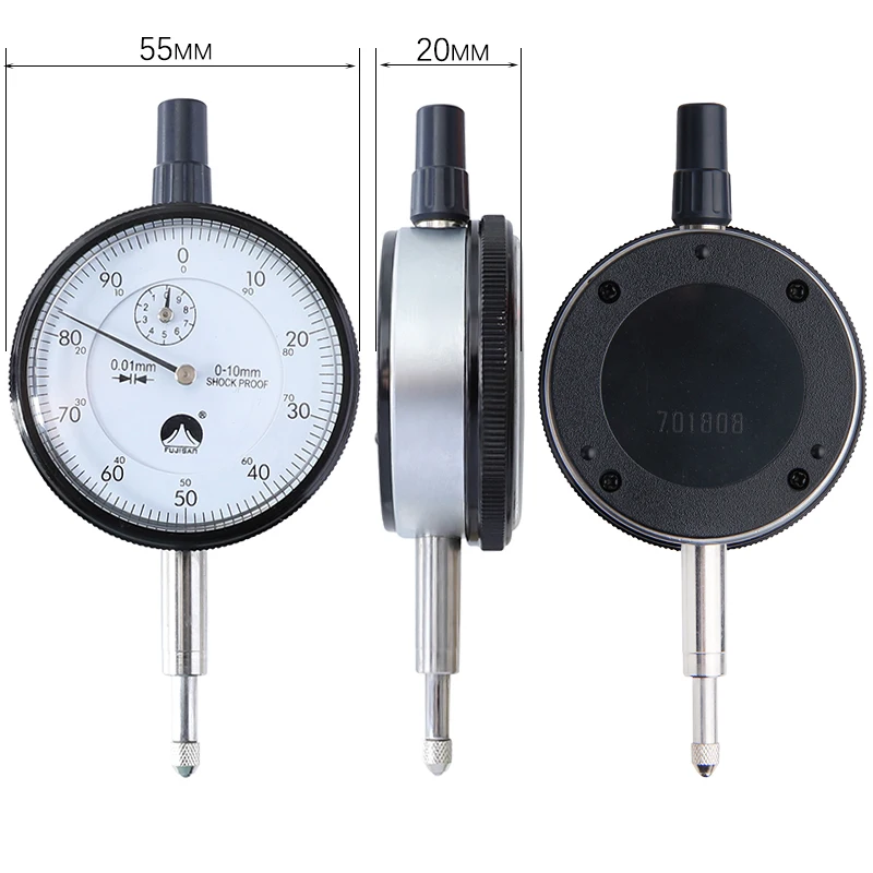 Beste Meetklok 0 10mm Lug Terug Test Gauge en 22 pcs Aambeeld Punt Set Draad 2.5mm