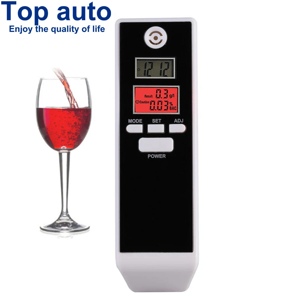 

LCD Digital Breathalyzer Prefessional Breath Alcohol Tester Parking Detector Gadget with Backlight Driving Essentials PFT-661S
