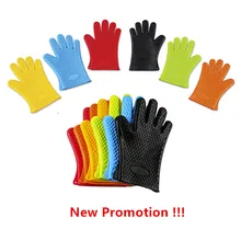 Kitchen Glove Heat Resistant Silicone Kitchen barbecue Heat Insulation Gloves pot pan Oven mittens Cooking BBQ Glove Oven Mitt lovely heat resistant kitchen silicon glove for oven yellow