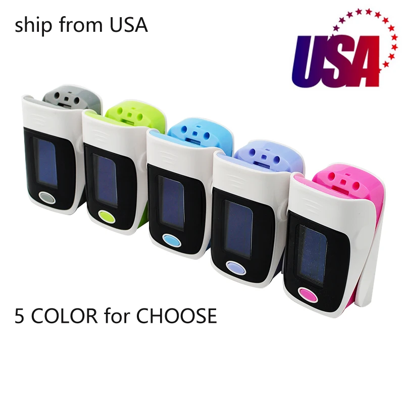 

Ship from USA Color OLED Fingertip Pulse Oximeter - Spo2 Monitor Finger Pulse Oximeter Pulsoximeter 5 Color for Choose
