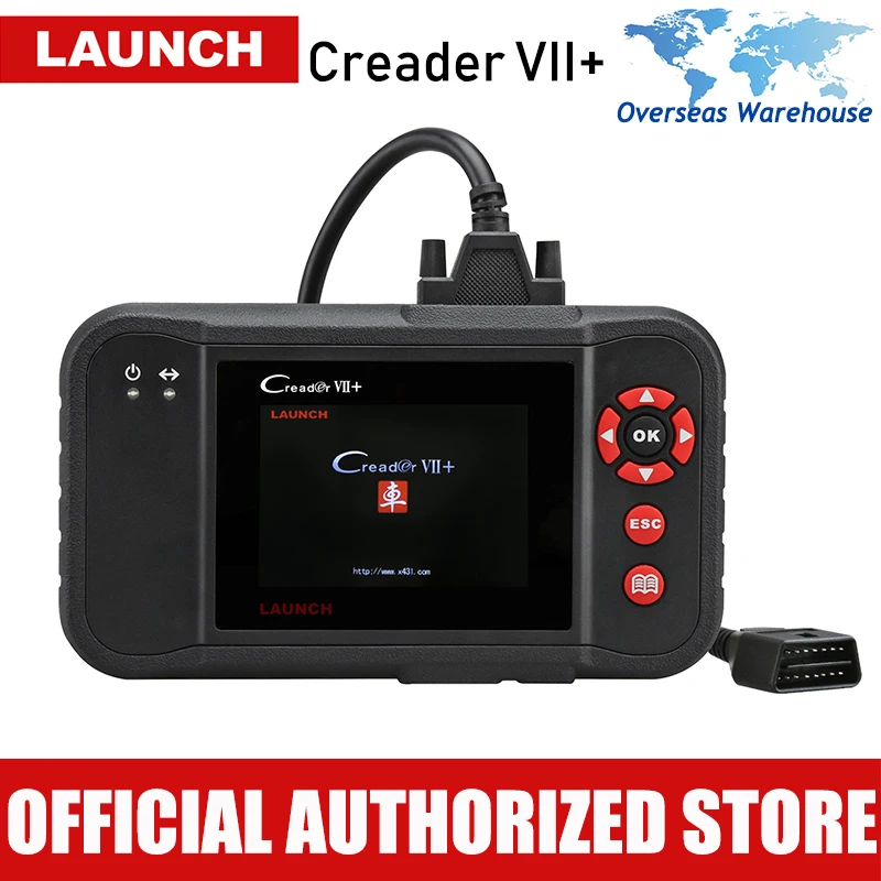 LAUNCH Creader VII+ Professional Car Scanner Engine Transmission ABS SRS Airbag Code Reader OBD2 Diagnostic Scan Tool VS CRP123 LAUNCH Creader VII+ Professional Car Scanner Engine Transmission ABS SRS Airbag Code Reader OBD2 Diagnostic Scan Tool VS CRP123