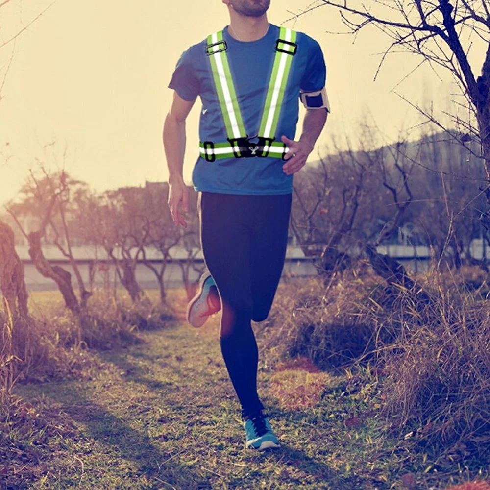Safety Reflective Vest Clothing Chaleco 360 Degrees Neon Belt Fit for