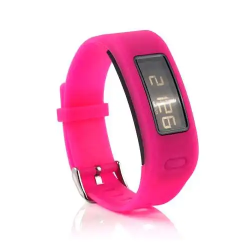 Ремешок для Garmin Vivofit 1 силиконовый сменный ремешок для часов с металлической застежкой Vivofit Смарт-часы аксессуары - Цвет: Hot pink