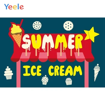 

Yeele Cartoon Summer Party Ice Cream Portrait Photography Customized Backdrops Photographic Backgrounds For Photo Studio