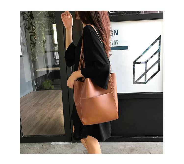 Brand Hot Sale Fashion Ladies Hobos Classic Women Handbag 100% Genuine Leather Large Capacity Shoulder Bag Casual Simple (9)