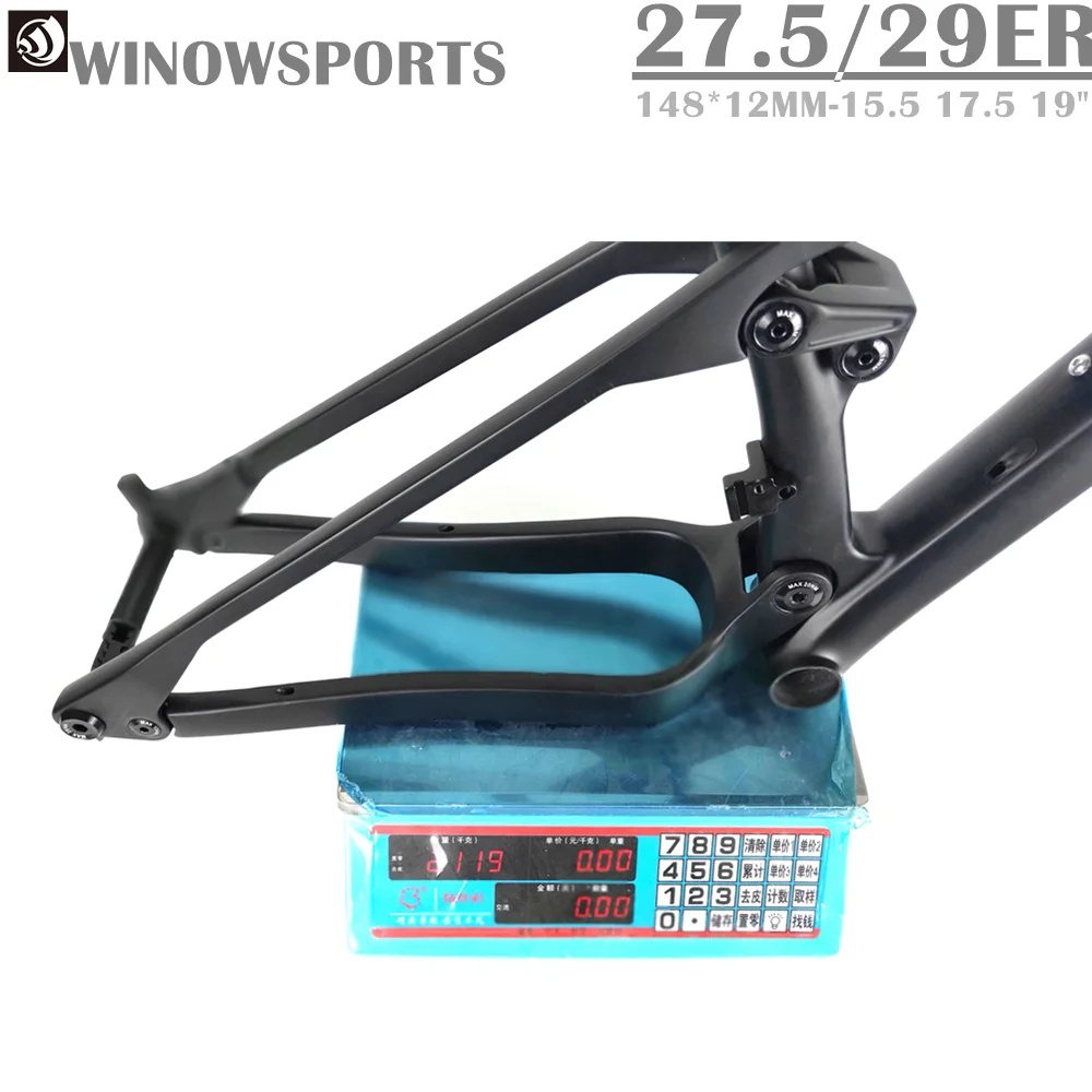 Winowsports Новое поступление эндуро/XC 27.5er полная подвесная карбоновая рама mtb 148*12 мм