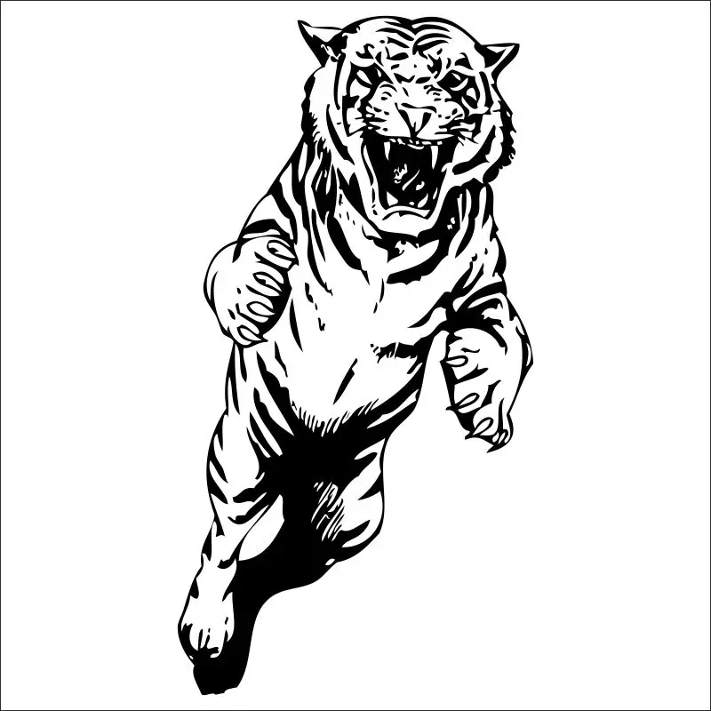 CHM-tiger deacl reflectantes calcomanias etiqueta engomada del coche Tigre cabeza capucha de moto lado Etiquetas sticker9 | Дом и сад