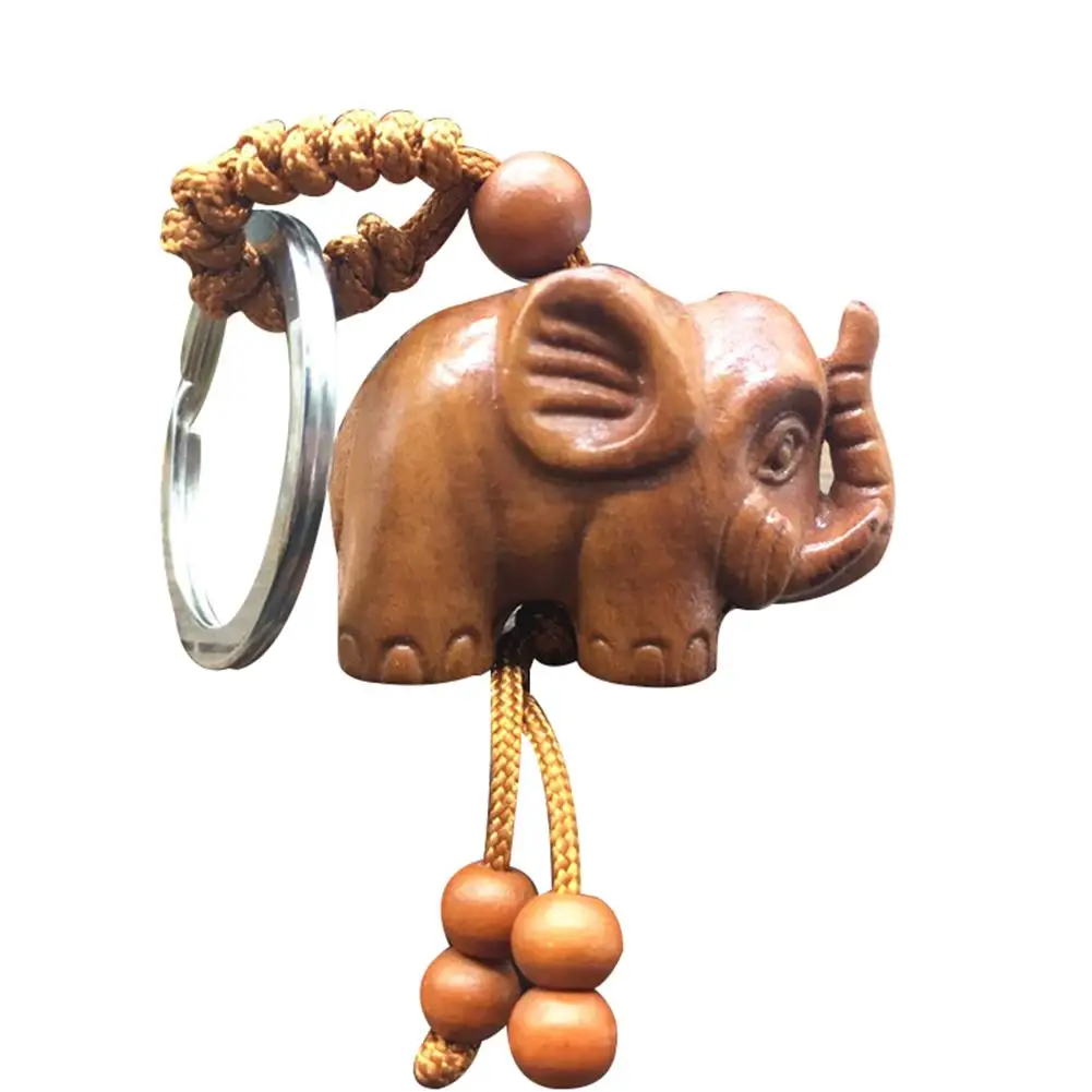 Wooden 3D Elephant Model Pendant Key Chain Keyring Bag Hanging Ornaments Gift New | Украшения и аксессуары