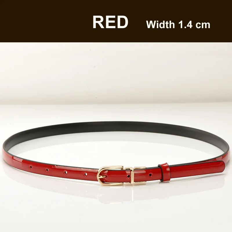 RED Новые женские модные ремни из натуральной кожи эластичный пояс с роскошным брендовым джинсовым платьем женские ремни высокого качества Ceinture Femme - Цвет: RED