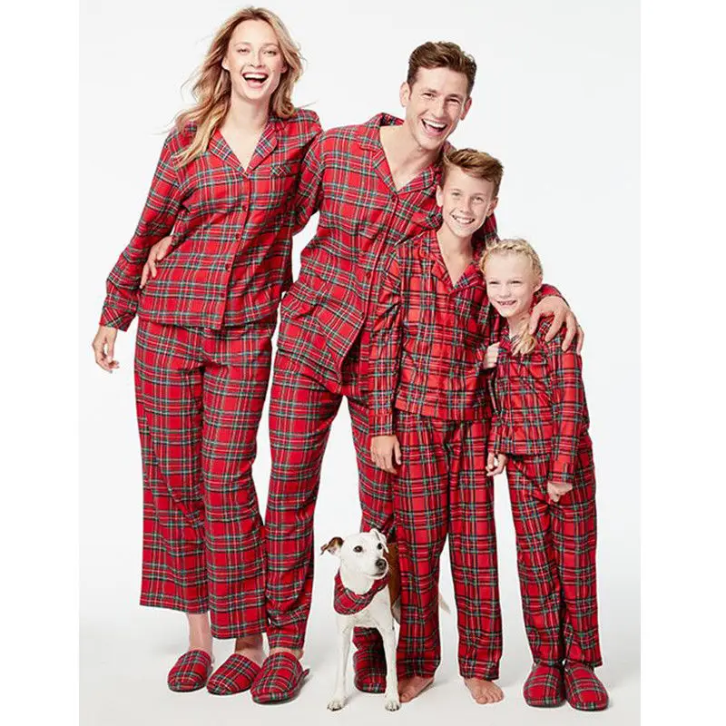 Christmas Family Matching Clothes Pajamas Set Men Women Baby Kids Set Xmas Party Family Sleepwear Nightwear