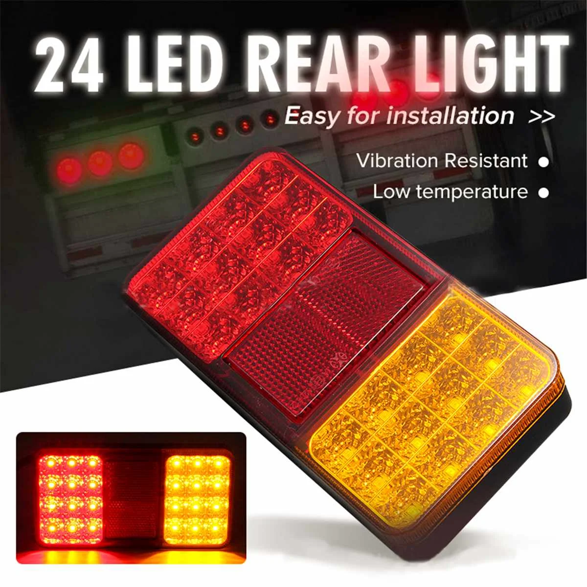 

IP67 Waterproof Durable Car Truck LED Rear Tail Light Warning Lights Rear Lamp for Trailer Caravans UTE Campers Boats