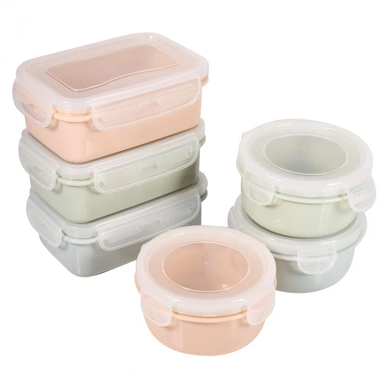 1Pc Small Round Square Plastic Food Storage Box Mini Bento Lunch Boxes Food Container Kitchen Storage Boxes Fruit Snack (3)
