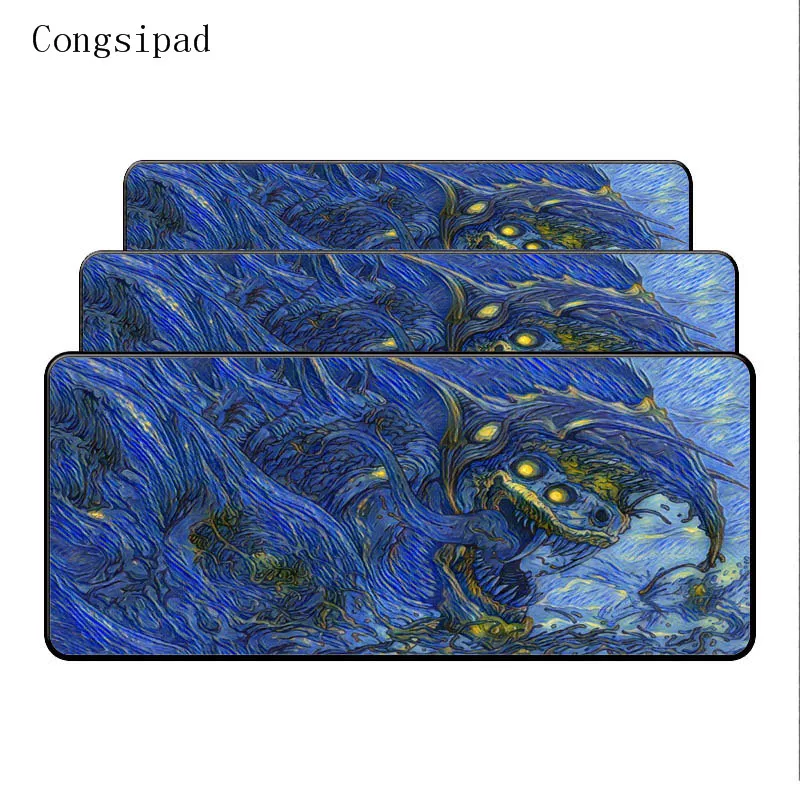 Congsipad 900*400*2 мм большой игровой коврик для мыши XL Клавиатура Настольный синий CSGO