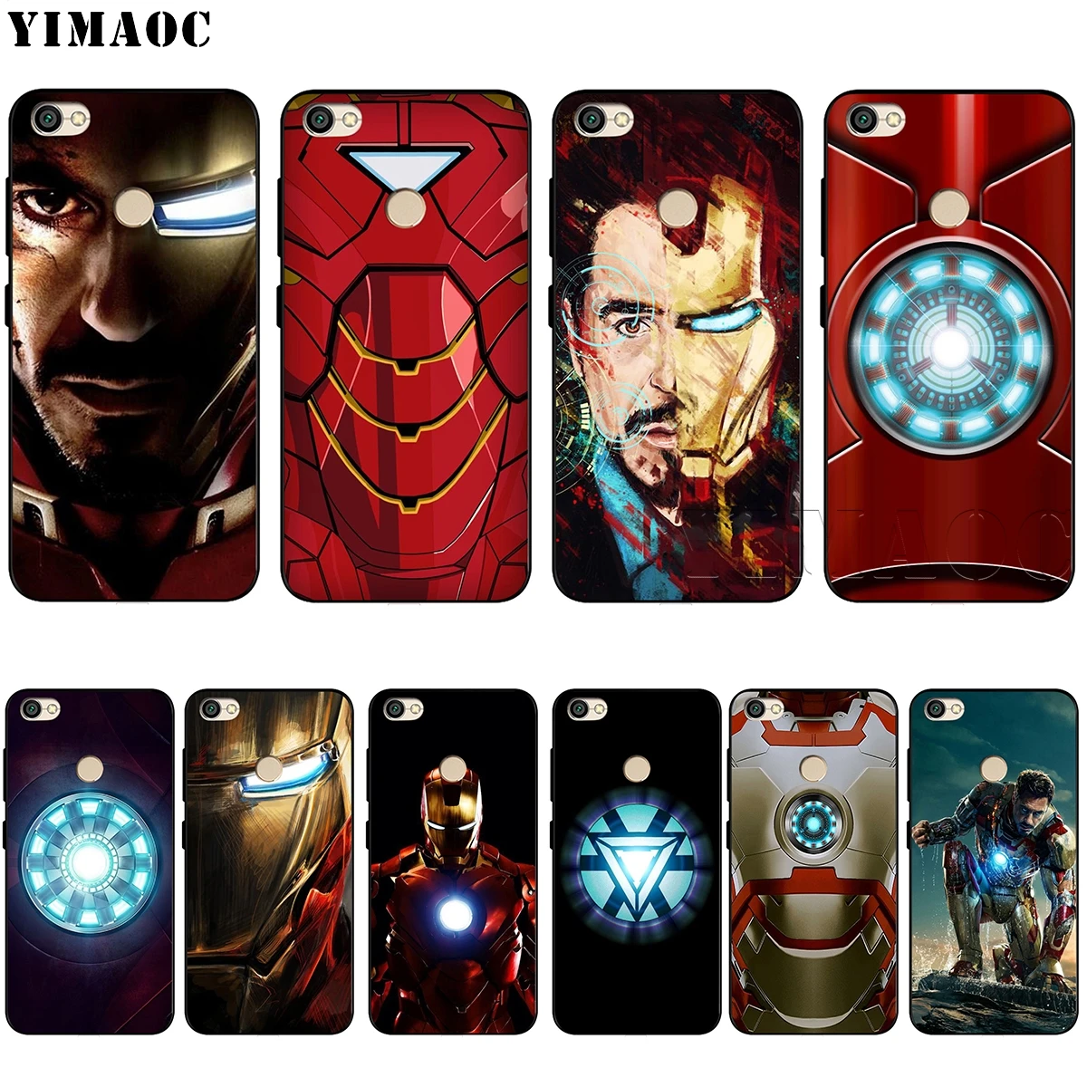 

YIMAOC Marvel Iron Man Silicone Case for Xiaomi Redmi Note 4 4x 4a 5 5a 6 8 Pro Prime Plus