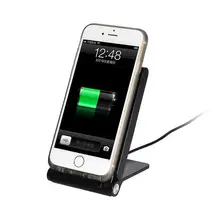 Автомобильное складное Беспроводное зарядное устройство с 3 катушками Qi, Высококачественная Беспроводная зарядка для iPhone samsung huawei htc, поддержка USB
