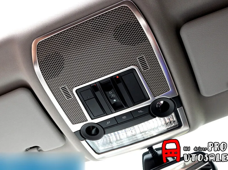 

Stainless Steel For BMW X5 E70 2008 2009 2010 2011 2012 2013 Stainless Inner Front Reading Light Lamp Cover Trims 2pcs