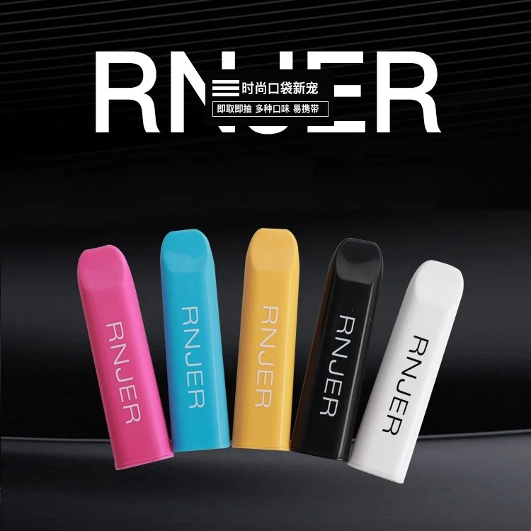 

5pcs lots RNJER Portable Fruits Flavor Pocket E Cigarette 600 Puffs Hookah Vaporizer Pod Vape Pen