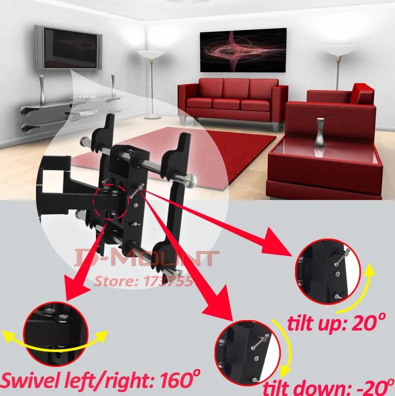 Выдвижной настенный кронштейн для ЖК телевизора 42 75 дюймов|tv wall mount|lcd tv mountwall mount |