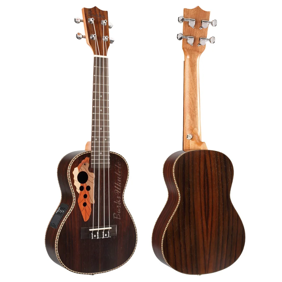 Новая акустическая электрическая Гавайская гитара с эквалайзером укулеле с аквиловыми струнами 23 дюйма маленькая Гавайская гитара+ черная сумка