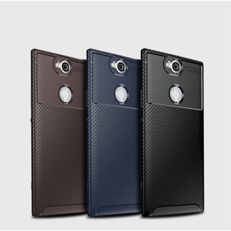 

For Sony Xperia XA2 Plus Case Soft Silicone Shockproof Matte Ultrathin Fiber Back Cover for Coque Sony Xperia XA2 Phone shell