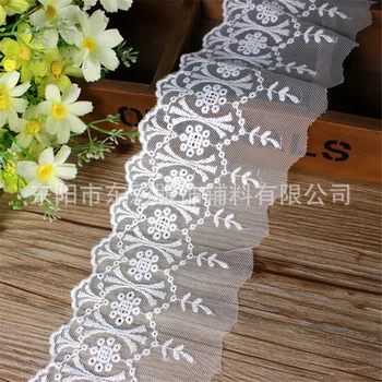 

15yard* 9 cm Embroidery White Lace Ribbon Lace Fabric DIY Sewing Handmade Crafts Wedding Decor Fashion Skirt Accessories