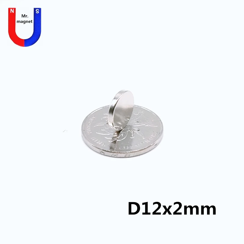 

1000pcs 12x2mm N35 Neodymium Magnet 12*2 Small Round Permanent NdFeB Disc Super Powerful Strong Magnetic Magnets 12x2